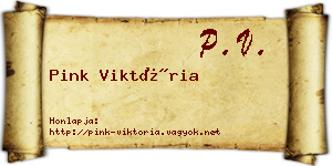 Pink Viktória névjegykártya